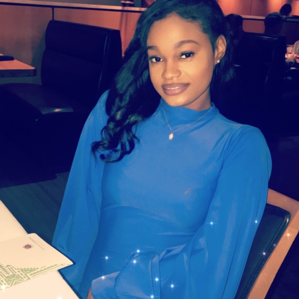 Blue long sleeve dress